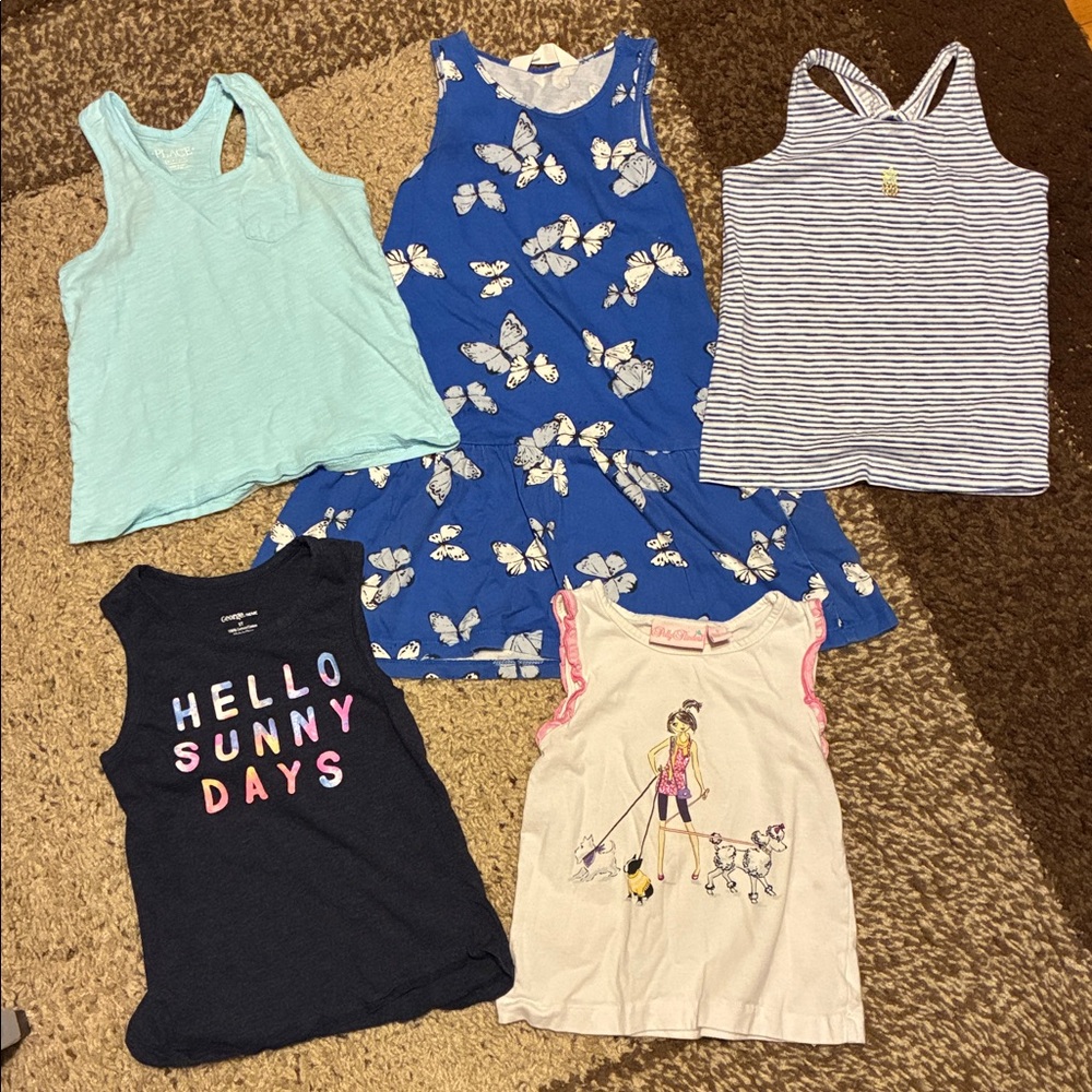 Assorted Tank Tops and 1 Dress. Size 5